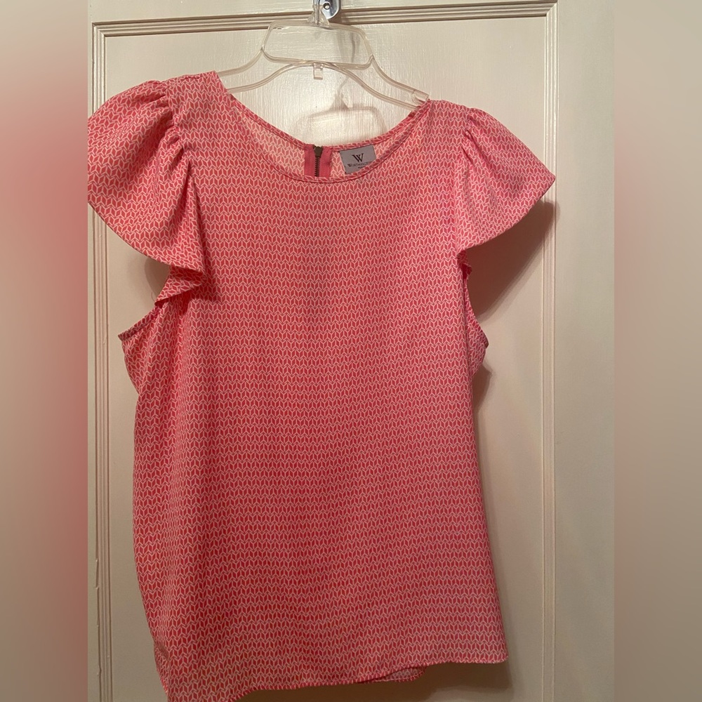 Worthington Petite Pink Blouse Size Petite Large